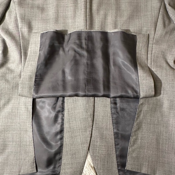 Calvin Klein Mens Suit Jacket Size 44R Gray Black 100% Wool Blazer (Flaw) - Picture 14 of 14